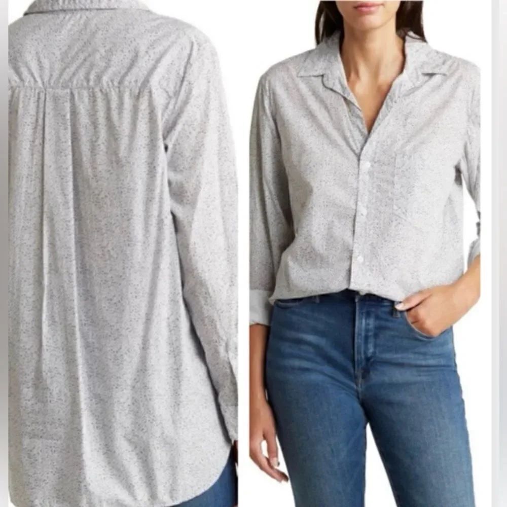 Frank & Eileen Joedy Oversized Ditsy Button-Up Shirt NWT $258